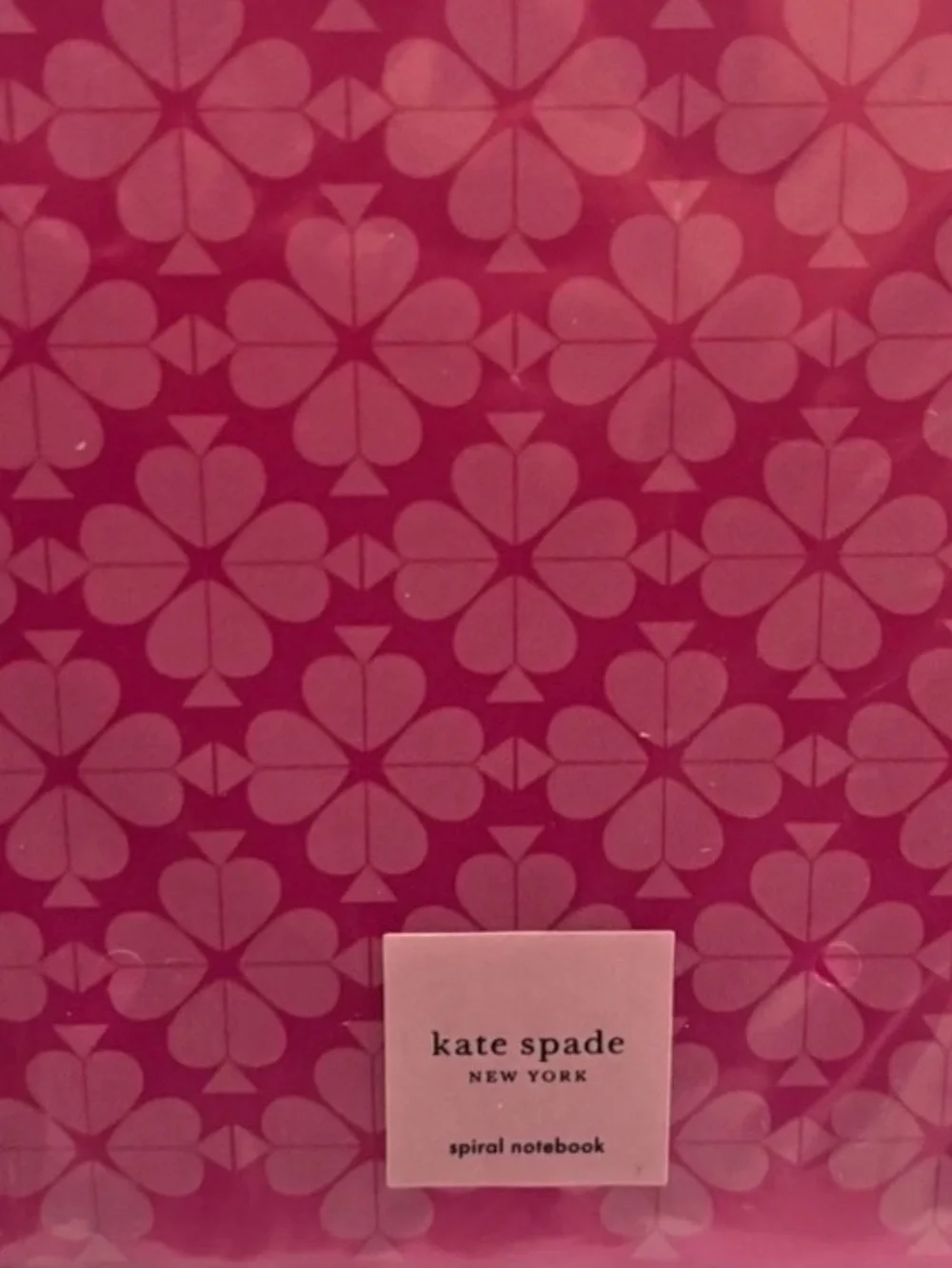 Brand New~Kate Spade New York~Neon Spade Pink~Spiral Notebook~112 Lined Pages